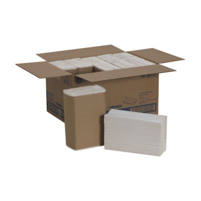 Image showing 6 th Georgia Pacific Blue Basic C-Fold Paper Towels, White, 1-Ply, 10-Pack, 240/Pack