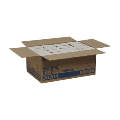 Image showing 6 th Georgia Pacific Blue Basic Folded Paper Towels, 9-1/4 in. x 9-1/2 in., White, 16-Pack, 250/Pack