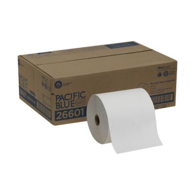 Image showing  Blue Basic Non-Perforated Paper Towel Rolls, 7-7/8 in. x 800 ft., White, 6-Pack