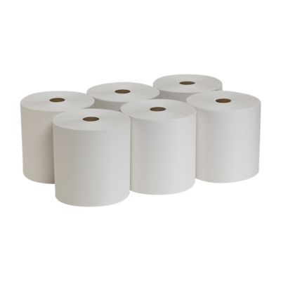 Image showing  Blue Basic Non-Perforated Paper Towel Rolls, 7-7/8 in. x 800 ft., White, 6-Pack