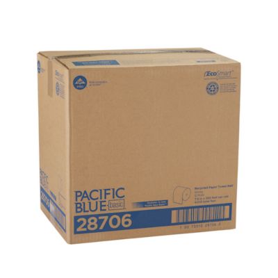 Image showing 7 th Georgia Pacific Blue Basic Non-Perforated Paper Towels, 7-7/8 in. x 350 ft., White, 12 ct.