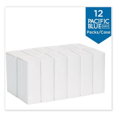 Image showing  Blue Select C-Fold Paper Towels, 10-1/10 in. x 13-1/5 in., White, 12-Pack, 120/Pack