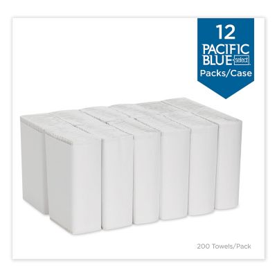 Image showing  Blue Select C-Fold Paper Towels, 10-1/10 in. x 13-2/5 in., White, 12-Pack, 200/Pack