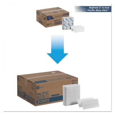 Image showing  Blue Ultra Z-Fold Folded Paper Towels, 8 in. x 11 in., White, 10-Pack, 260/Pack