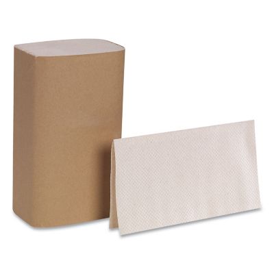 Image showing  Blue Basic Single-Fold Paper Towels, 10-1/4 in. x 9-1/4 in., 16-Pack, Brown, 250/Pack