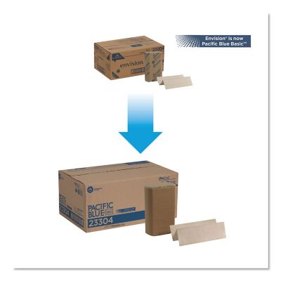 Image showing  Blue Basic M-Fold Paper Towels, 9-1/5 in. x 9-2/5 in., 16-Pack, 250/Pack