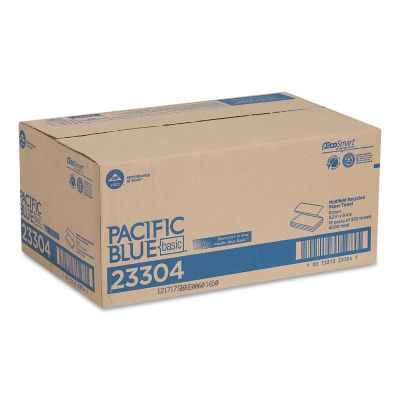 Image showing  Blue Basic M-Fold Paper Towels, 9-1/5 in. x 9-2/5 in., 16-Pack, 250/Pack
