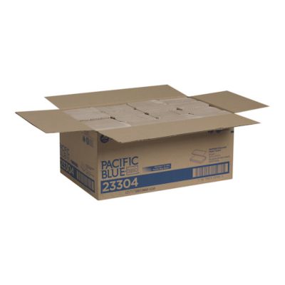 Image showing 5 th Georgia Pacific Blue Basic M-Fold Paper Towels, 9-1/5 in. x 9-2/5 in., 16-Pack, 250/Pack