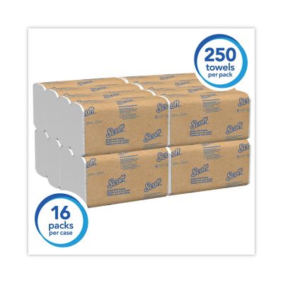Image showing  Essential Single-Fold Paper Towels, Absorbency Pockets, 9.3 in. x 10.5 in., 250/Pack, 16 Packs/Carton