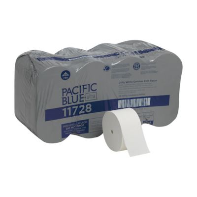 Image showing  Blue Ultra Coreless Toilet Paper, Septic Safe, 2-Ply, White, 24-Pack, 1700 Sheets/Roll