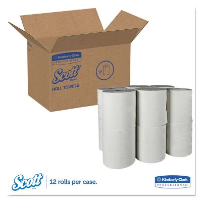 Image showing  Essential 100% Recycled Fiber Hard Roll Paper Towels, 1.5 in. Core, White, 8 in. x 800 ft., 12 ct.