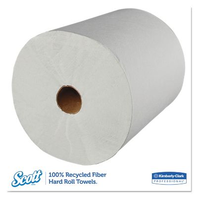 Image showing  Essential 100% Recycled Fiber Hard Roll Paper Towels, 1.5 in. Core, White, 8 in. x 800 ft., 12 ct.