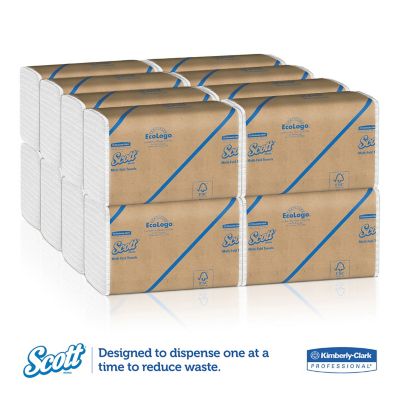 Image showing  Essential Multi-Fold Paper Towels, Absorbency Pockets, 9-1/5 in. x 9-2/5 in., 250/Pack, 16 Packs/Carton