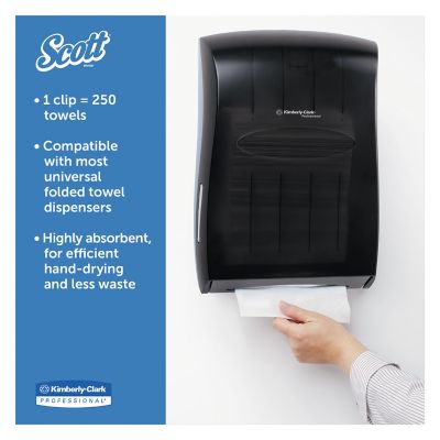 Image showing 5 th Scott Essential 100% Recycled Fiber Multi-Fold Paper Towels, 9-1/5 in. x 9-2/5 in., 250-Pack, 16 Pack/Carton