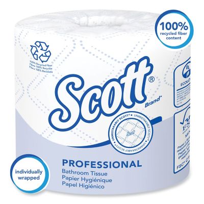 Image showing  Essential 100% Recycled Fiber Standard Roll Bath Tissue, Septic Safe, 2-Ply, 506 Sheets/Roll, 80 Rolls/Carton