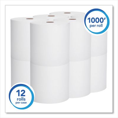 Image showing  Essential High Capacity Hard Roll Towels, 1.5 in. Core, 8 in. x 1,000 ft., White, 12 Rolls/Carton