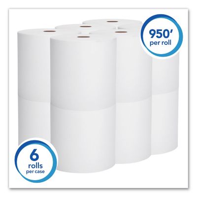 Image showing  Essential High Capacity Hard Roll Towels, 1.75 in. Core, 8 in. x 950 ft., White, 6 Rolls/Carton