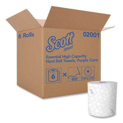 Image showing  Essential High Capacity Hard Roll Towels, White, 8 in. x 950 ft., 6 ct.