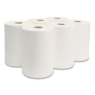 Image showing  10 in. Tad Roll Towels, 1-Ply, 10 in. x 550 ft., White, 6 ct.