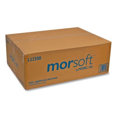 Image showing  Morsoft Lunch Napkins, 1/4 Fold, 1-Ply, 11.5 in. x 11.5 in., White, 6,000 ct.