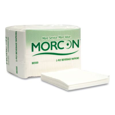 Image showing  Morsoft Beverage Napkins, 9 in. x 9 in., White, 500 ct.