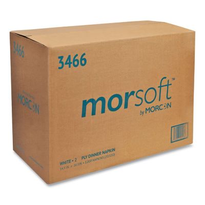 Image showing  Morsoft Dinner Napkins, 2-Ply, 14.5 in. x 16.5 in., White, 3,000 ct.