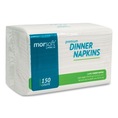 Image showing  Morsoft Dinner Napkins, 2-Ply, 14.5 in. x 16.5 in., White, 3,000 ct.