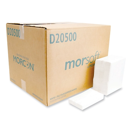 Morcon Tissue Morsoft Dispenser Napkins, 1-Ply, 6 in. x 13.5 in., White, 20 ct.
