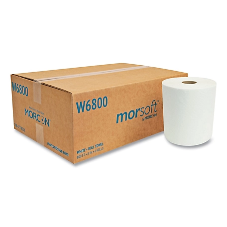 Morcon Tissue Morsoft Universal Roll Paper Towels, 1-Ply, 8 in. x 800 ft., 6 ct.