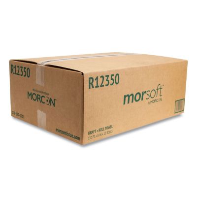 Image showing  Morsoft Universal Roll Paper Towels, 8 in. x 350 ft., Brown, 12 ct.