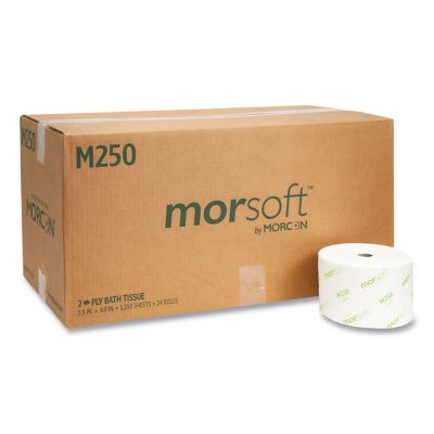 Morcon Tissue Small Core Bath Tissue, Septic Safe, 2-Ply, White, 24 ct ...