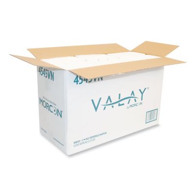 Image showing  Valay Interfolded Napkins, 1-Ply, White, 6.5 in. x 8.25 in., 6,000 ct.