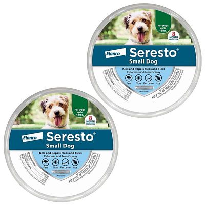 Seresto Small Dog Vet-Recommended Flea and Tick Treatment and Prevention Collar for Dogs Under 18 lb., 2-Pack