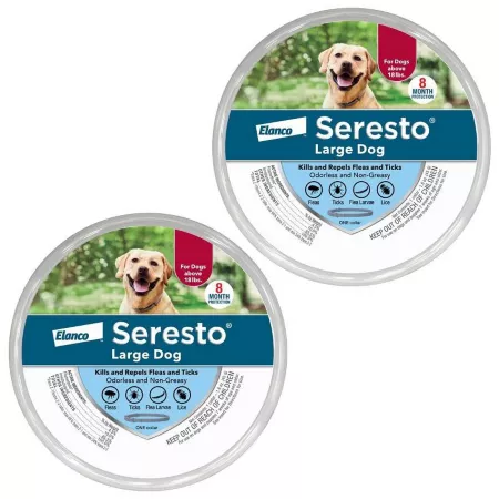 Seresto Veterinarian Recommended Flea and Tick Treatment and Prevention Collars for Large Dogs Over 18 lbs 2 ct Dog Flea & Tick Collars