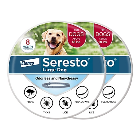 Seresto Large Dog Vet-Recommended Flea & Tick Treatment & Prevention Collar for Dogs Over 18 lbs. 2 Pack