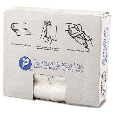 Inteplast Group 16 gal. High-Density Commercial Can Liners, 6 Microns, 24 in. x 33 in., Natural, 1,000 ct.