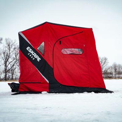 Image showing  2 to 3-Person Eskape 2800 Ice Fishing Shelter with 2 Side Doors, 70 in. x 98 in. x 79 in., 28 sq. ft. Fishable Area