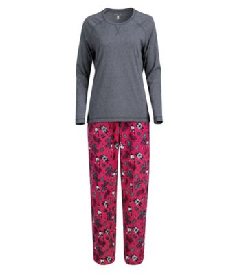 Blue Mountain Women's Printed Flannel Pajama Set