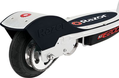 Image showing  12V E200 Electric Scooter, White/Red