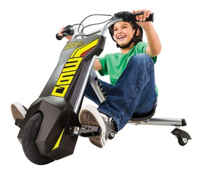 Image showing 7 th Razor Power Rider 360 Electric Powered Ride-On 3-Wheeler, Black/Yellow