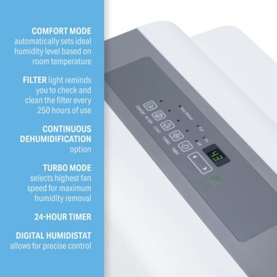 Image showing 11 th Perfect Aire 22 pt. Flat Panel Energy Star Electronic Dehumidifier, 1,500 sq. ft., 6.3 pt. Bucket Capacity
