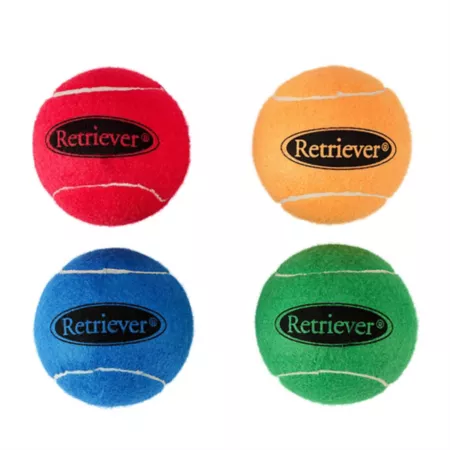 Jumbo Retriever 4 in Tennis Ball Dog Toy Assorted Colors Dog Fetch Toys