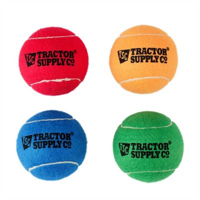 Image showing  4 in. Jumbo Tennis Ball Dog Toy, Assorted Colors