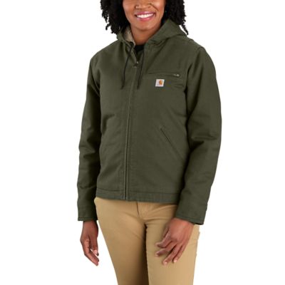 Image showing  Women's Washed Duck Sherpa-Lined Jacket