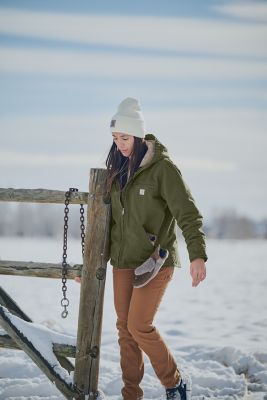 Image showing  Women's Washed Duck Sherpa-Lined Jacket