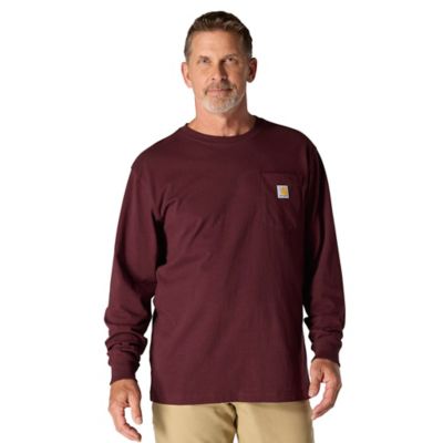 Image showing 1 th Carhartt Men's K126 Loose Fit Long-Sleeve Workwear Pocket T-Shirt