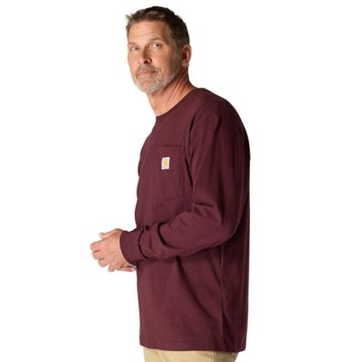Image showing 2 th Carhartt Men's K126 Loose Fit Long-Sleeve Workwear Pocket T-Shirt
