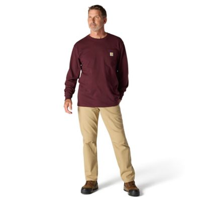 Image showing 4 th Carhartt Men's K126 Loose Fit Long-Sleeve Workwear Pocket T-Shirt