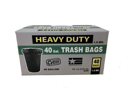 Jadcore 40 gal. Large-Sized Trash Bags, 40 ct.