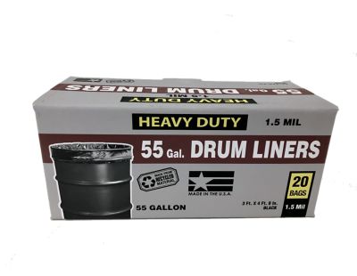 Jadcore 55 gal. Heavy-Duty Drum Liner Trash Bags, 20 ct.